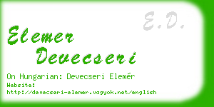 elemer devecseri business card